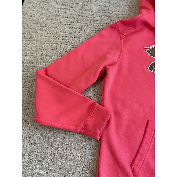 Under Armour | Camo Logo Hoodie Sweater | Pink | Medium.EUC - Picture 6 of 12